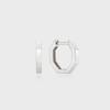 Brisa Hexagon Silver White One-Touch Earrings TESSVW14833