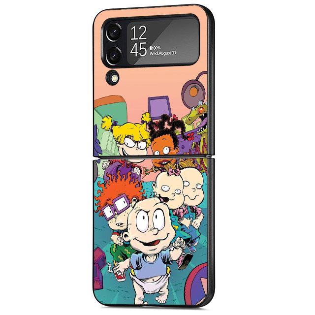 

Чехол для Samsung Galaxy Z Flip 4 ZFlip3 Z Flip 3 5G ZFlip Flip3 Жесткий ПК с милыми героями мультфильмов для детей R-Rugrat Shell Жесткий чехол для ПК Samsung Z Flip 5G