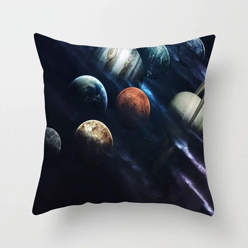 Starry Sky Landscape Planet Series Printed Pillowcase Sofa Seat Cushion Cover Future Sense Home Decoration Embrace
