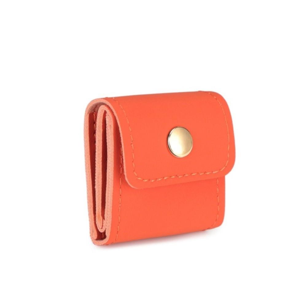

Flip Cover Jewelry Display Pouch Simple Foldable Necklace Ring Packing Bag Ring Storage Box Orange2