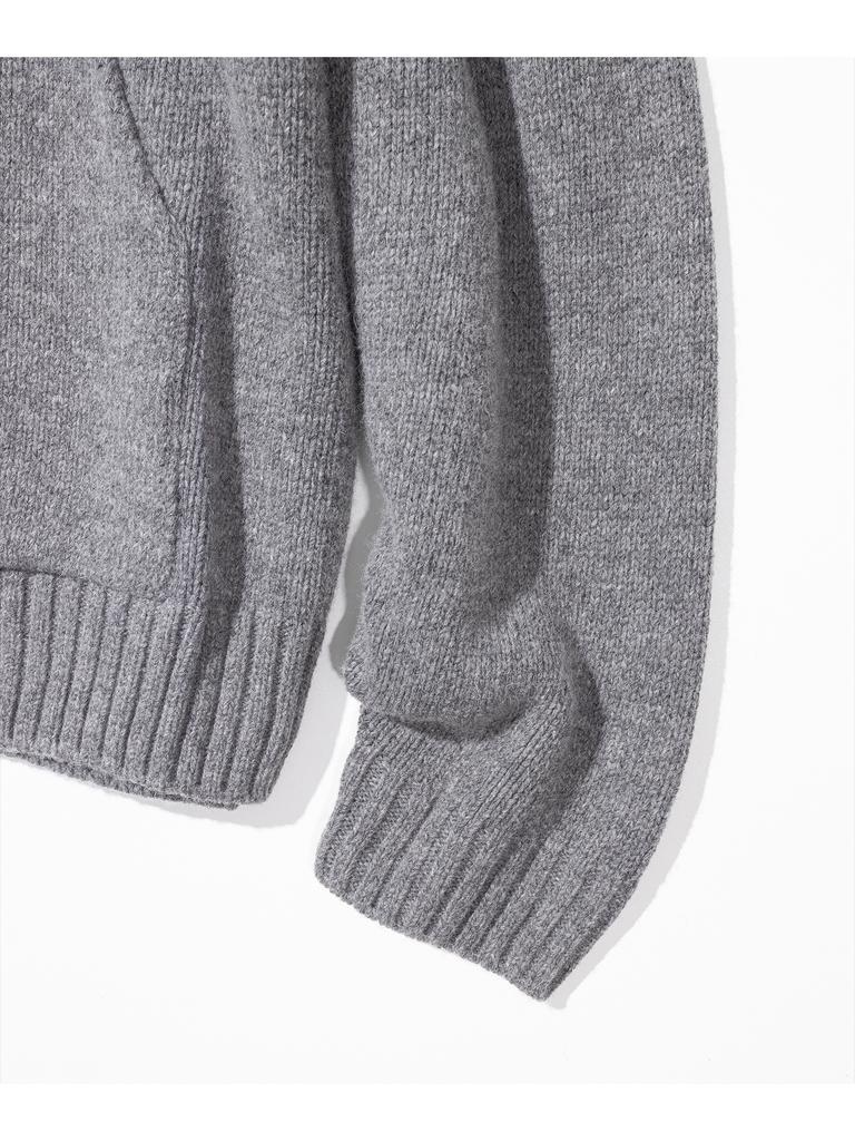 MASSNOUN Circle Affinity Hooded Knit Mstnt001-Gy