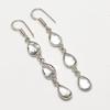 Natural White Topaz Gemstone 925 Sterling Silver Jewelry Earring 2.56" AE-12982