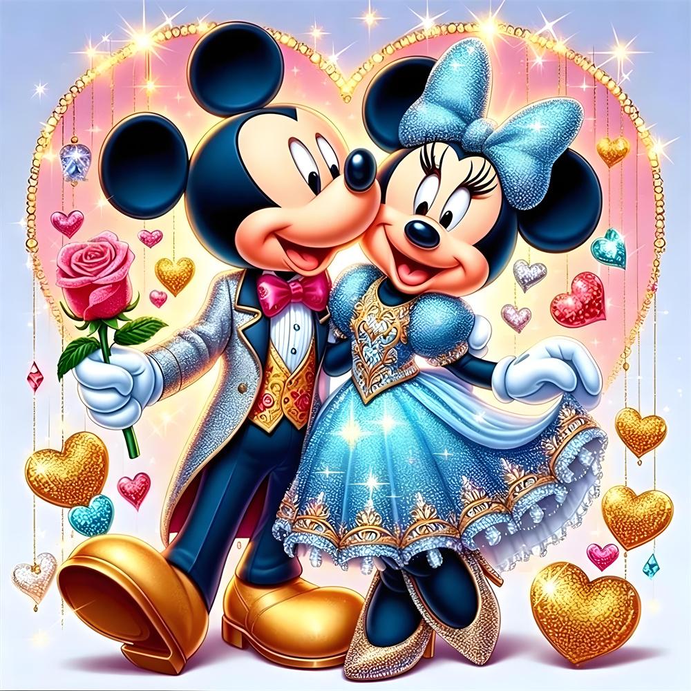 Disney ציור יהלומים 5D מיקי מיני ערכת פסיפס תפר צלב קישוט לבית מדבקת קיר מתנה בעבודת יד DIY