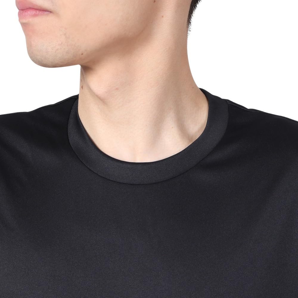 Mizuno Baseball Short Low Inner Set of 12JA0Q0409 Undershirt, Sleeve, Neck, Shirt, 2, (Black/S/Men's)