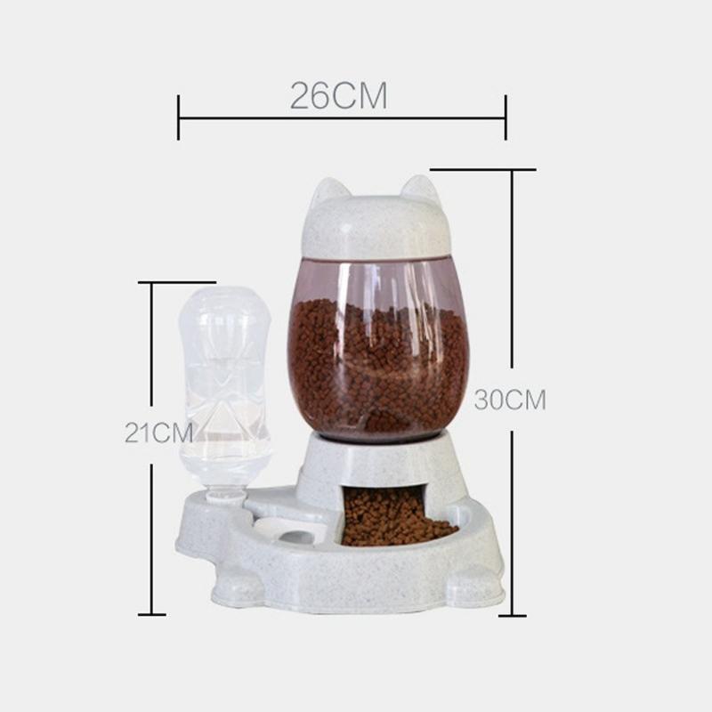 Bol Alimentator Automat 2.2L pentru Câini Pisici de Companie pentru Apă Potabilă Sticlă 528ml Boluri pentru Pisoi Recipient de Hrănire pentru Mâncare Lentă Consumabile