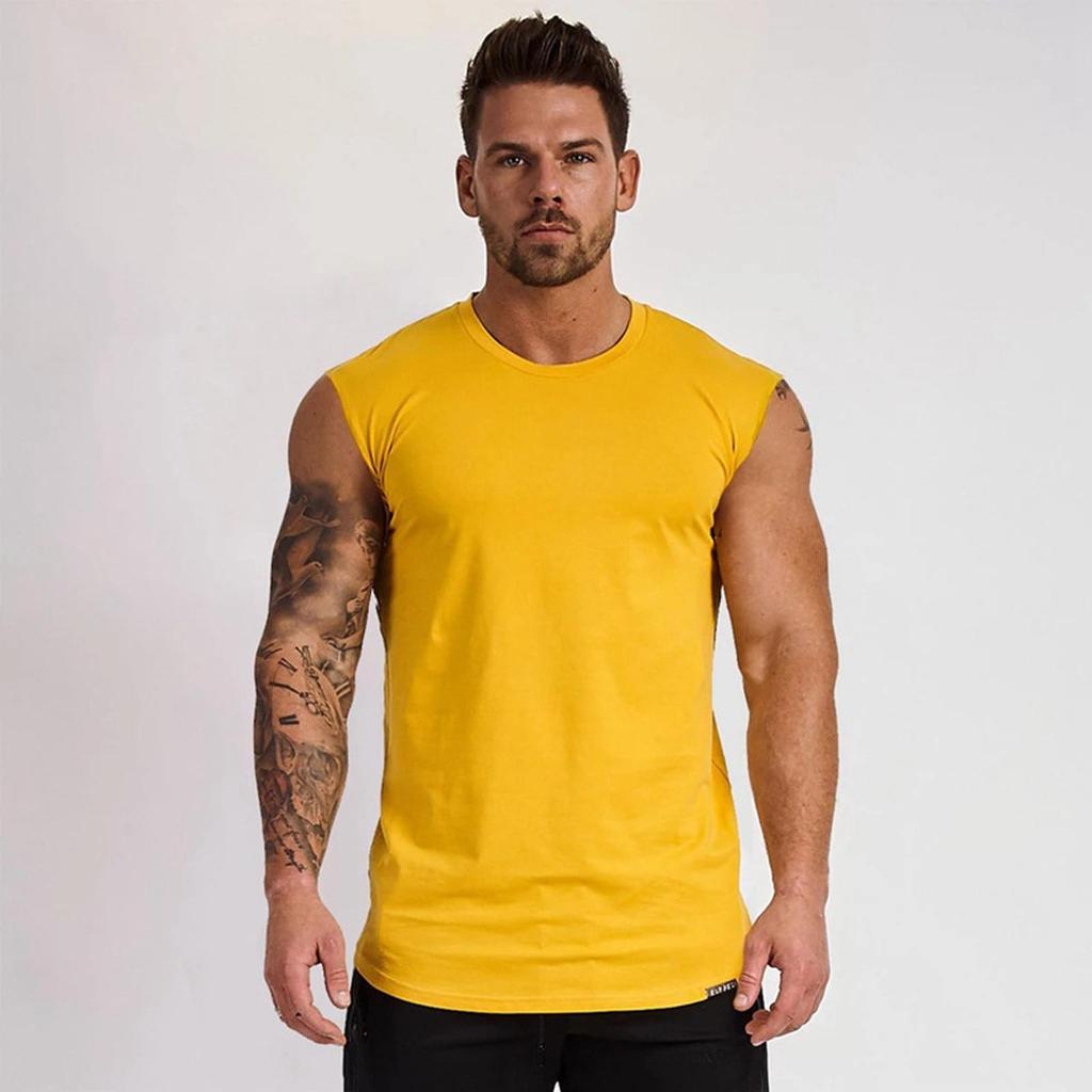 Men's Gym Tank Top  Sleeveless Solid Colour Running Training Vest