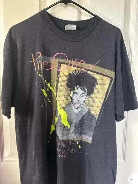 The Cure T-Shirt Reprint 1987 Vintage Style Rock Band Black Unisex S-4XL