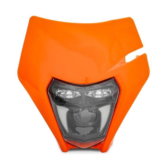 LED Headlight + Plate for KTM EXC / EXC-F / Freeride / Enduro / SMC 14-25 SW3 Orange