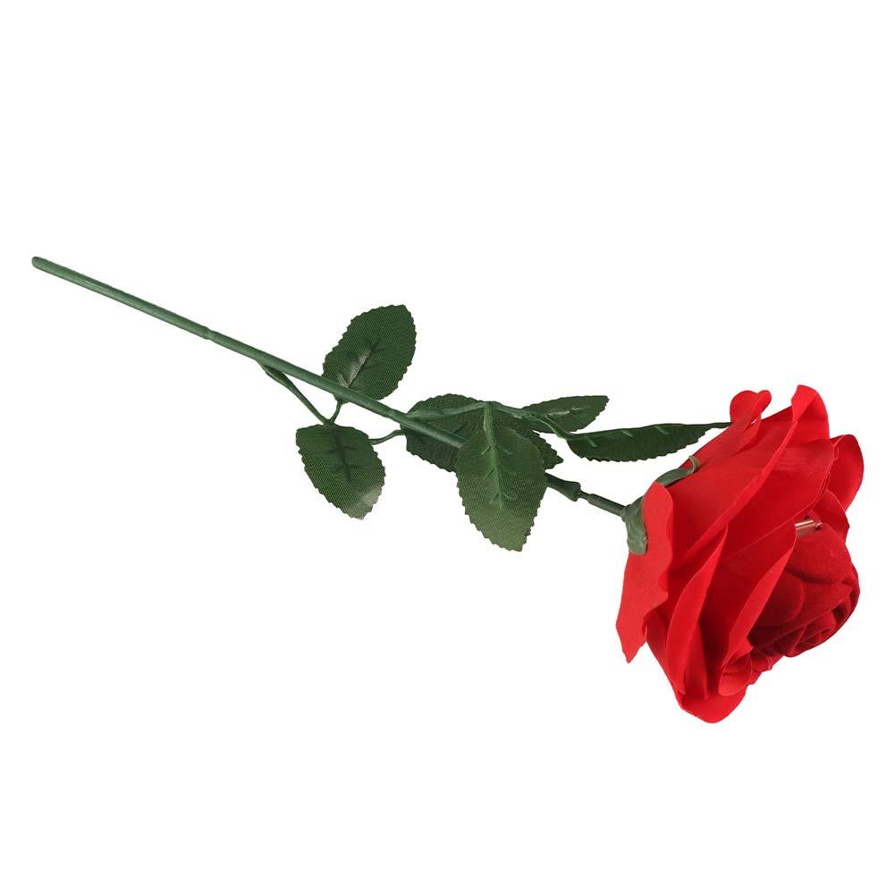 Red Flower Stem Jewelry Box Stud Earrings Engagement Rings Box  Gift Box