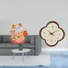 Creative Cat Wall Clock Silent Non Ticking Decorative Hanging for Kids Bedroom Office Room