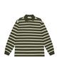 Saendeulig Stripe Overfit Collar T-Shirt_Khaki