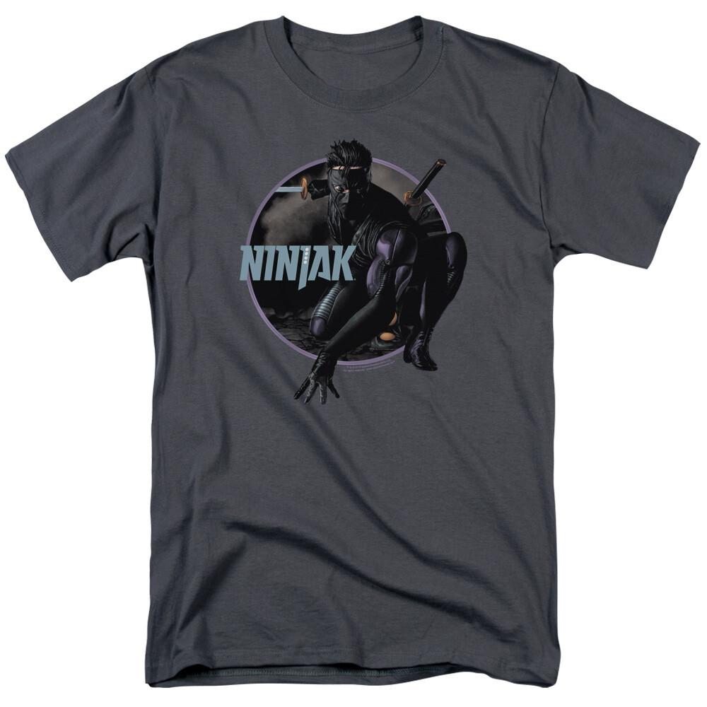 26 Ninjak Crouching Ninjak T Shirt Mens Licensed Valiant Comics Tee Charcoal Unisex T-Shirt M