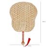 TaTanice Hand-Woven Straw Palm Leaf Fan