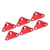 10pcs Triangle Tent Rope Fastener Aluminium Alloy Ultralight Strong Paracord Tensioners Rope Adjuster for Camping Red