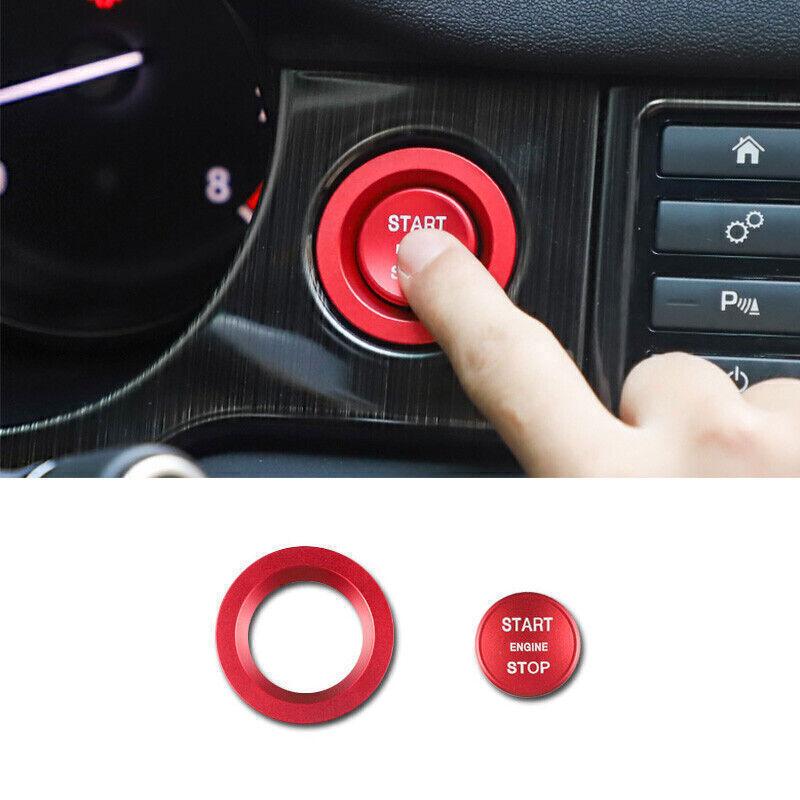 For Range Rover Evoque 2012- Red Aluminum Start Button Ignition Switch Cover