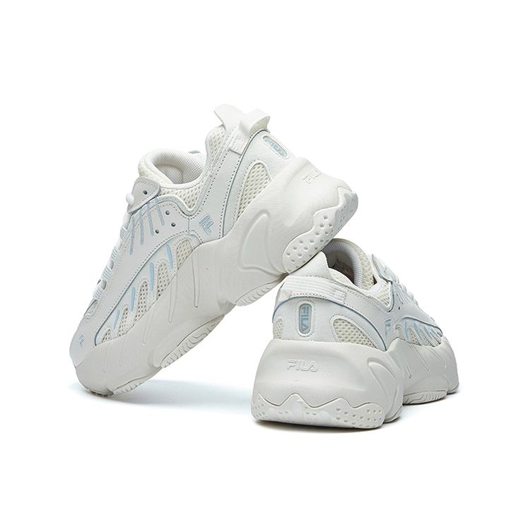 Fila ADE Retro Versatile Fabric Non-Slip Breathable Low-Top Casual Running Shoes Women Sneakers White Blue F12W031104FWA