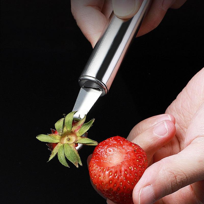 

Stainless Steel Strawberry Huller Tomato Stalks Fruit Leaf Knife Strawberry Hullers Kitchen Tool For Pineapple Strawberry United States