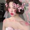 Mori Style Bridal Flower Headpiece: Fairy Princess Hair Accessory for Outdoor Wedding Photo Shoots