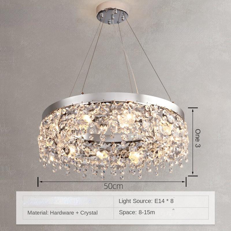 Подвесной светильник для спальни. Светильник для комнаты. Современный и минималистичный светильник для учебы. Хрустальный светильник. Основной светильник для гостиной. Diameter -50cm