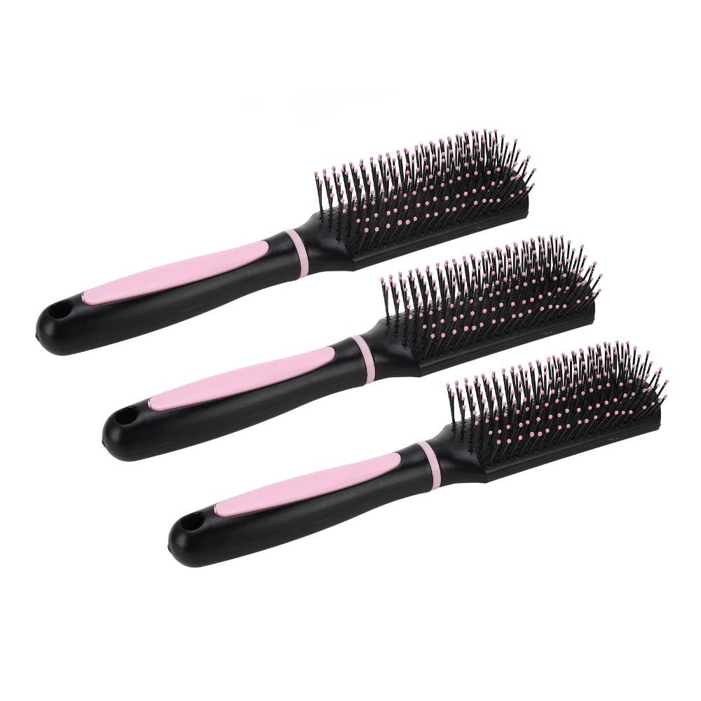 3pcs Static Free Scalp Massage Brush Rounded Comb Teeth Detangling Hair Brush For Women