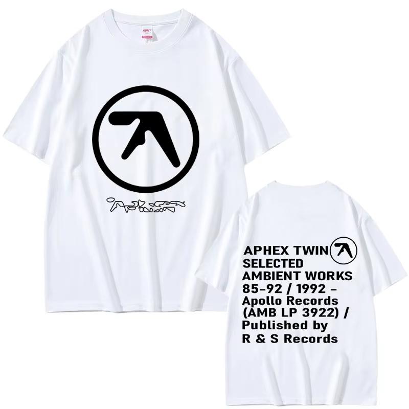 Aphex Twin Graphic Tshirt UNISEX Women Casual Cotton Vintage Short Sleeve T Shirt Male Gothic Rock Tshirts Streetwear
