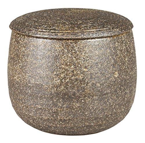 Sento Senga Керамика Ига Контейнер для риса с глазурью цвета черной хурмы 11-0243041