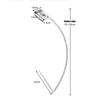 Stainless Steel and PP Windows Cleaning Tool Gray Stretchable High-rise Window Cleaner Flexible Cleaning Arc Rod