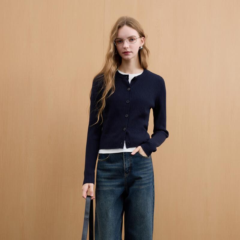 Sancai 2025 Winter Slim-Fit Knit Cardigan