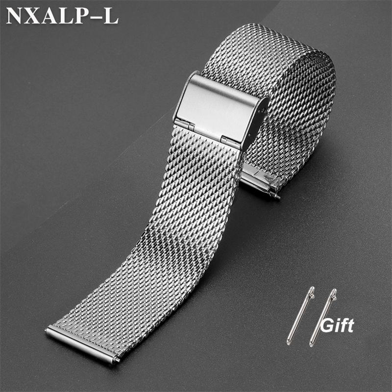 

Ремешок для часов из миланской сетки из нержавеющей стали 0,8 мм 18 мм 20 мм 22 мм Металлический браслет Ремешок толщиной 2 мм для DW для Omega 22mm