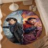 Sherlock Victorian Mystery Round mat, Anti-slip Circle Carpet Chair rug For livingroom,Bedroom, doormat home decor Gift Christmas Gifts