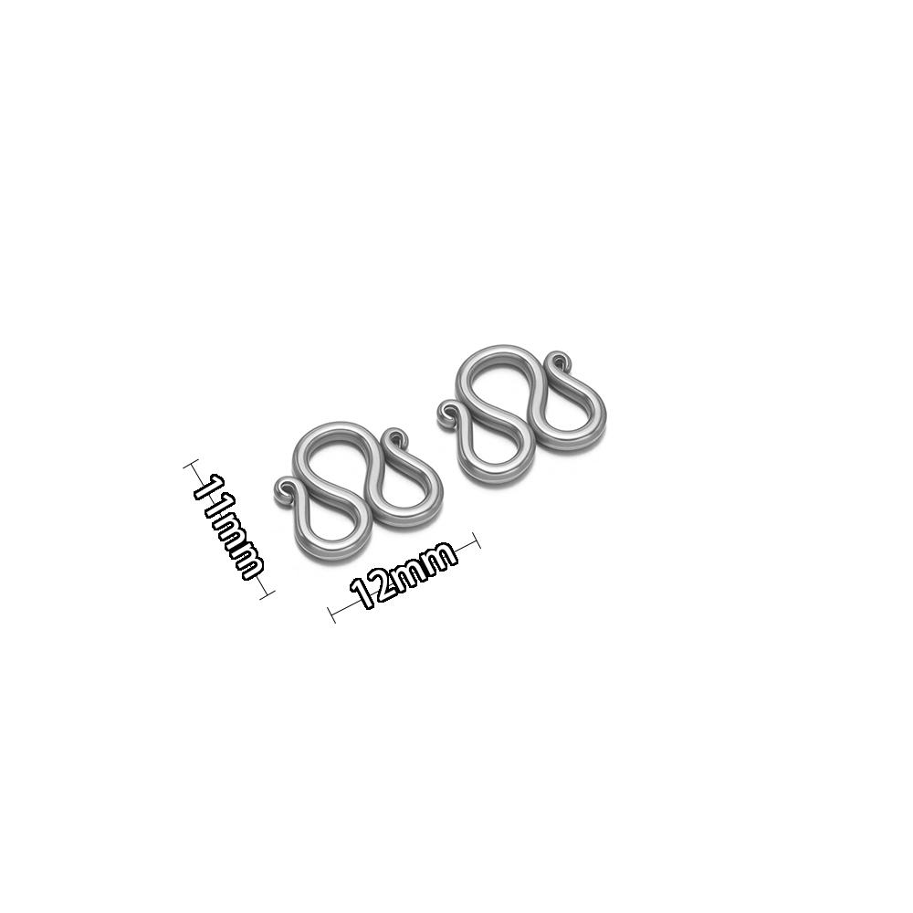 20pcs Stainless Steel W Shaped Clasps Hooks DIY Jewelry Making Bracelets Finding Necklace Pendant Accessories Anklets Supplies