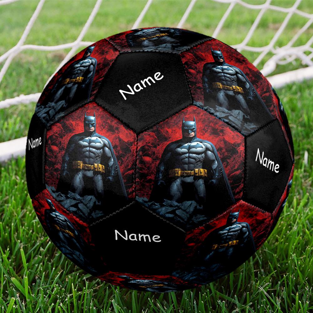 Custom Name Batman Theme Size 5 Soccer Ball, Suitable for Both Indoor and Outdoor Matches, a Gift Suitable for Everyone.
