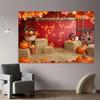 2D plane 1 piece of autumn barn harvest-themed background fabric for photos birthday anniversary party backdrop