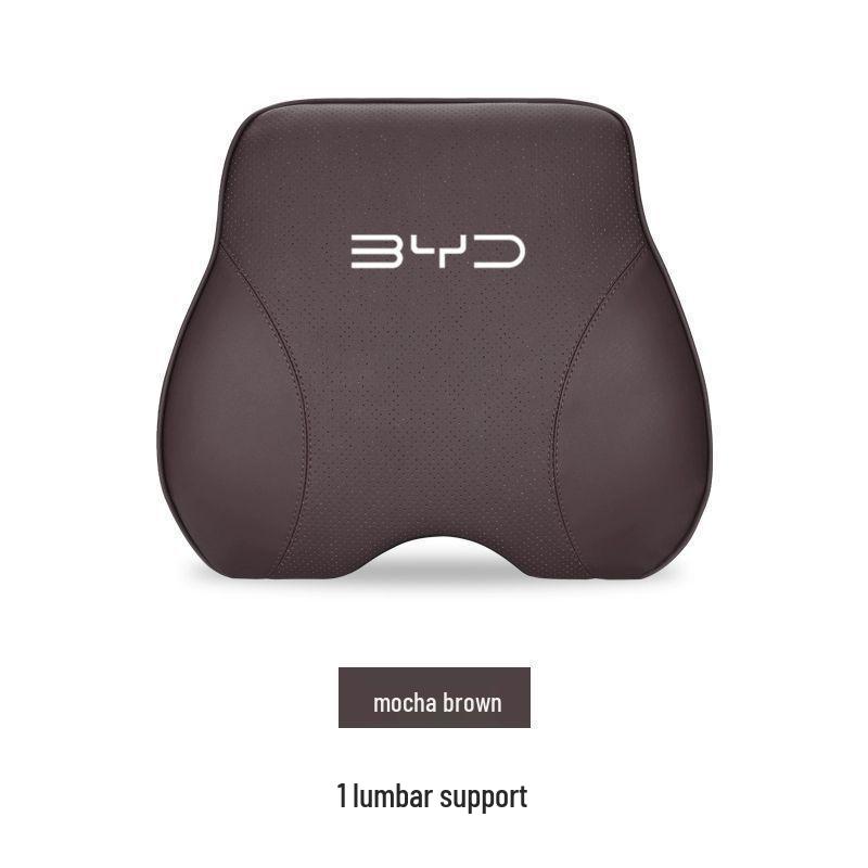 Genuine Leather Headrest & Lumbar Support Cushion for BYD Song PLUS, Han EV, Qin Plus, Tang Car