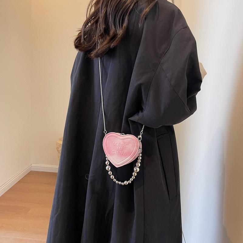 

Summer mini bag girls 2025 new crossbody love chain mini lipstick bag