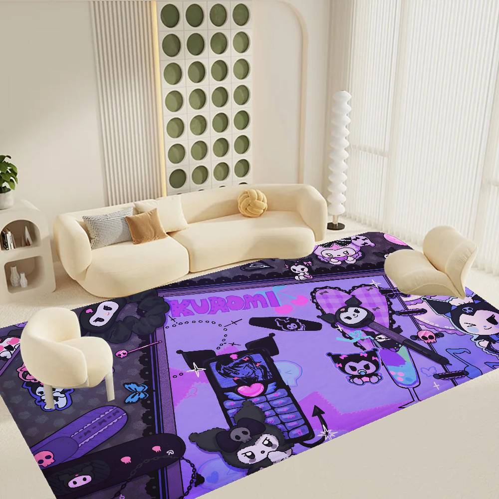 Magic Kuromi Anime Door Mat Nordic Style Bedroom Living Room Doormat Home Balcony Anti-Slip Alfombra