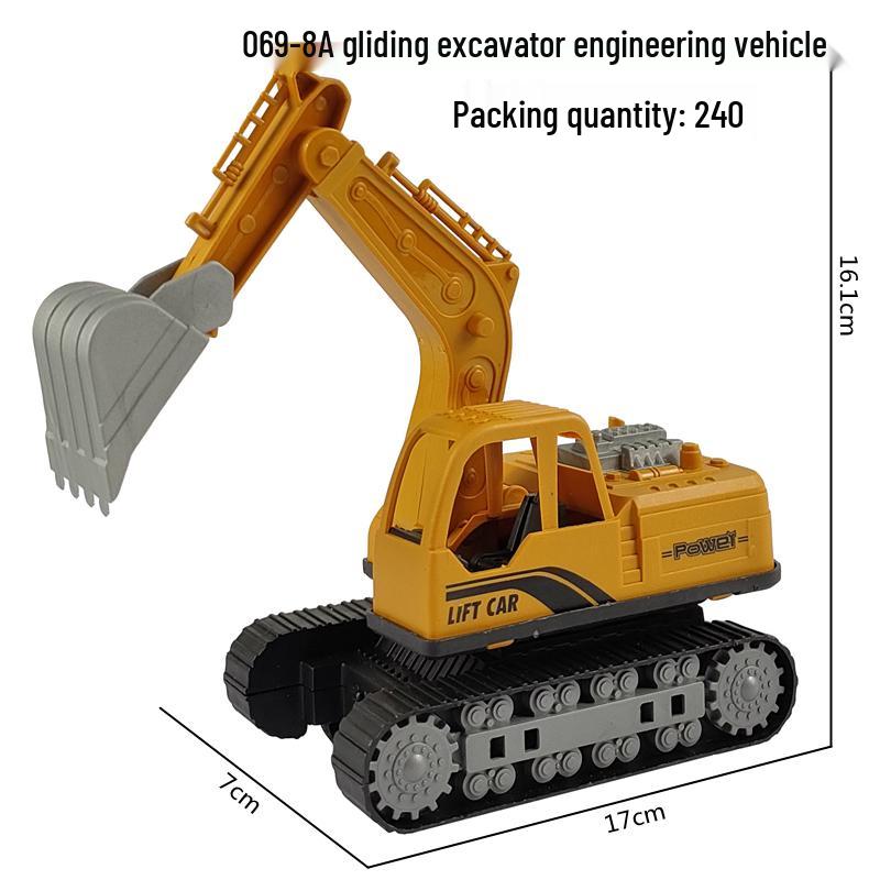 Construction Vehicle Cake Toppers: Excavator, Bulldozer, Roadblock Inserts, Figurines for Boys' Birthday