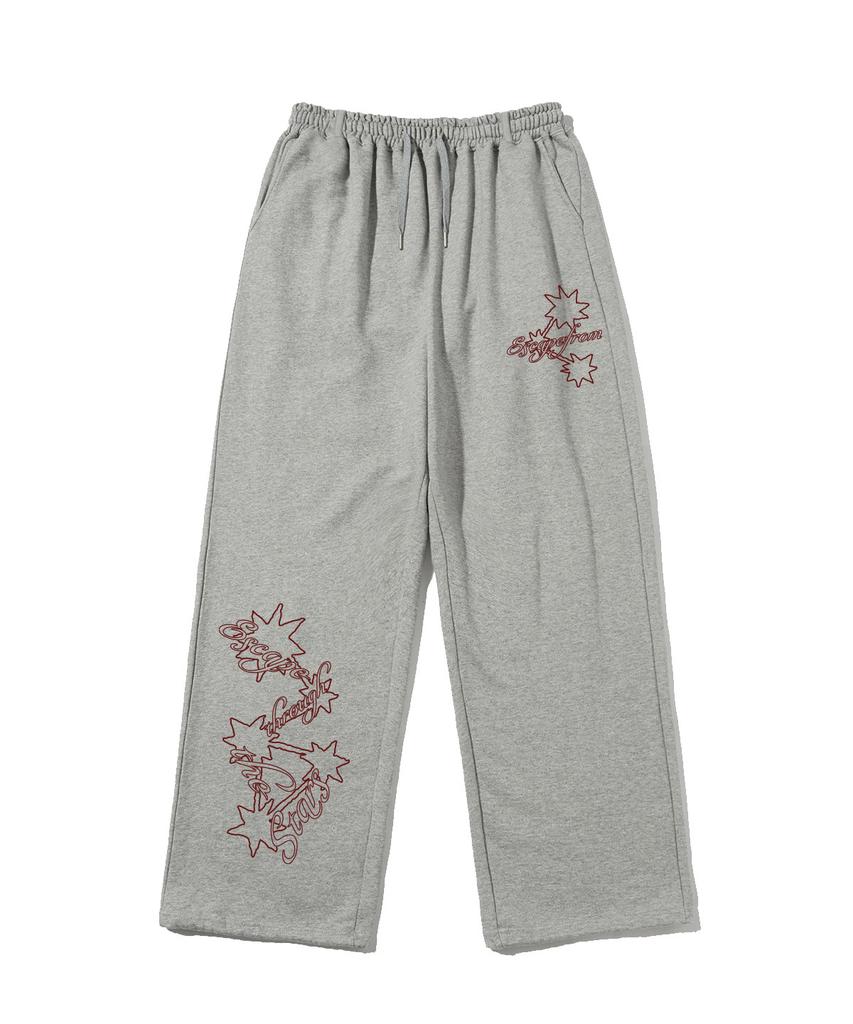 ESCAPEFROM Linkedin Print Sweatpants Gray