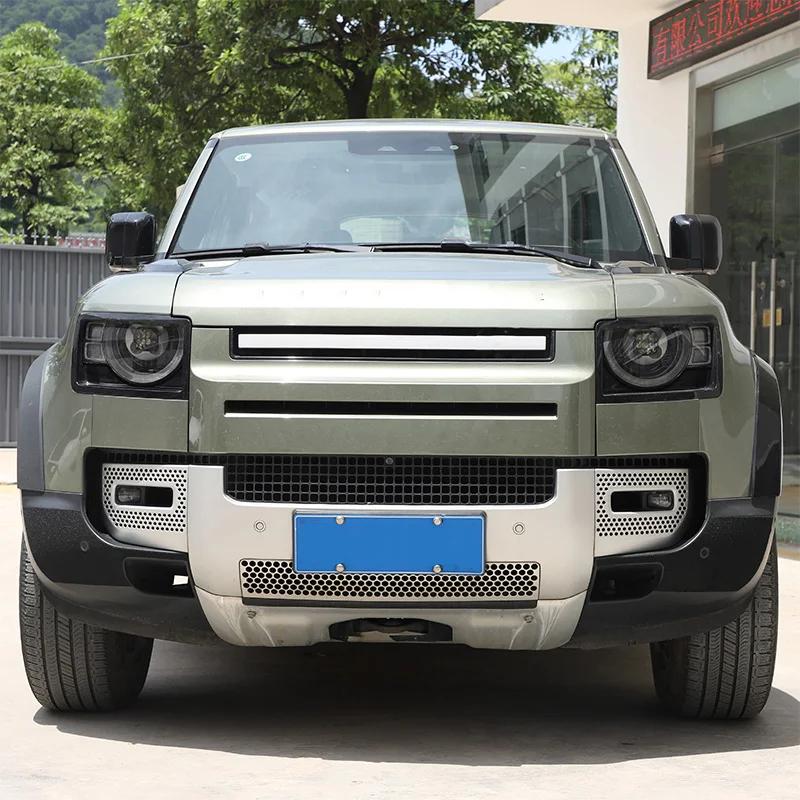 Für Land Rover Defender 90 110 130 2020-2024 PVC Schwarz Auto Frontstoßstange Front Ecke Verkleidung Aufkleber Auto Zubehör