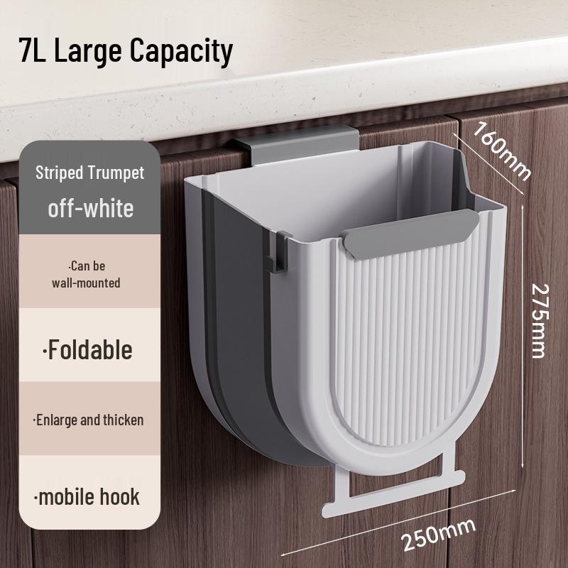 

Compact Hanging Foldable Kitchen Waste Bin for Cabinet Doors