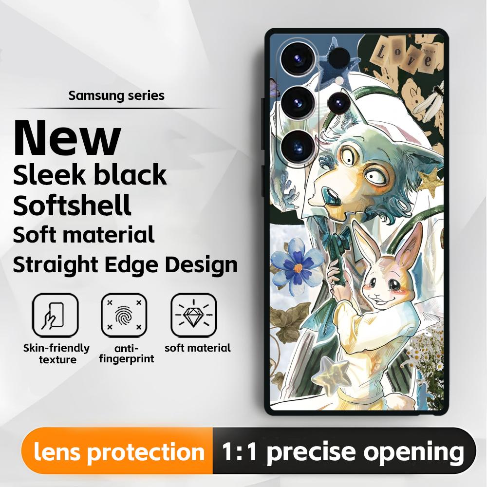 BEASTARS Phone Case For Samsung Galaxy S26 S25 S24 S23 S22 S21 Plus Ultra Note20 Soft Black