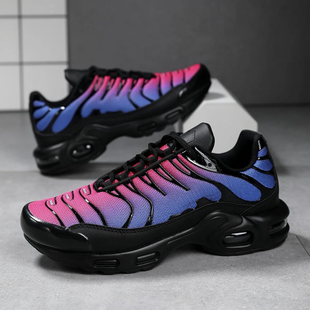 Mesh Lace-Up Ultra-Light Running Shoes Air Cushion Breathable Mesh Casual Sports Shoes for Men and Women