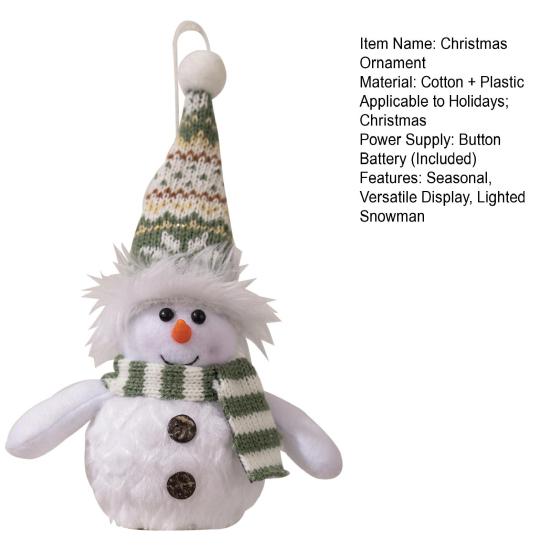 Schneemann-Weihnachtsdekoration, beleuchtete Schneemann-Puppe aus Plüsch, batteriebetrieben, Nachtlicht, Schneemann-Figur für Weihnachtsgeschenke, Tischdekoration