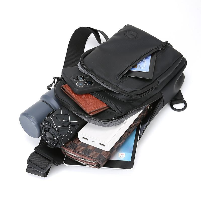 Geantă Unisex Multifuncțională Crossbody - Sling de Piept din Nailon Rezistent la Apă cu Buzunare Organizatorice