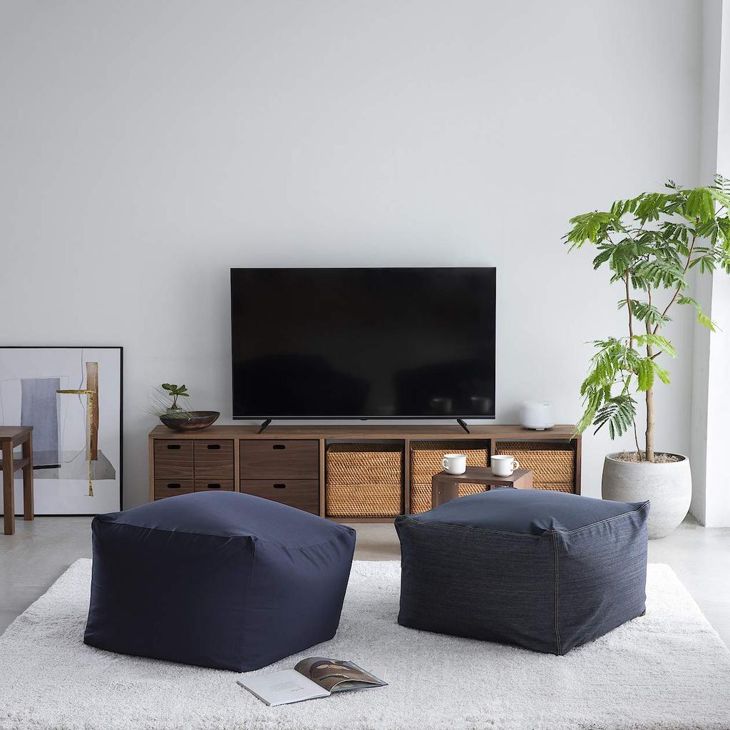 MUJI Stapelbar Ratan Rektangulär Medium 36 cm B x 26 cm D x 16 cm H 47381306 Korg Korg, (V) Cirka.