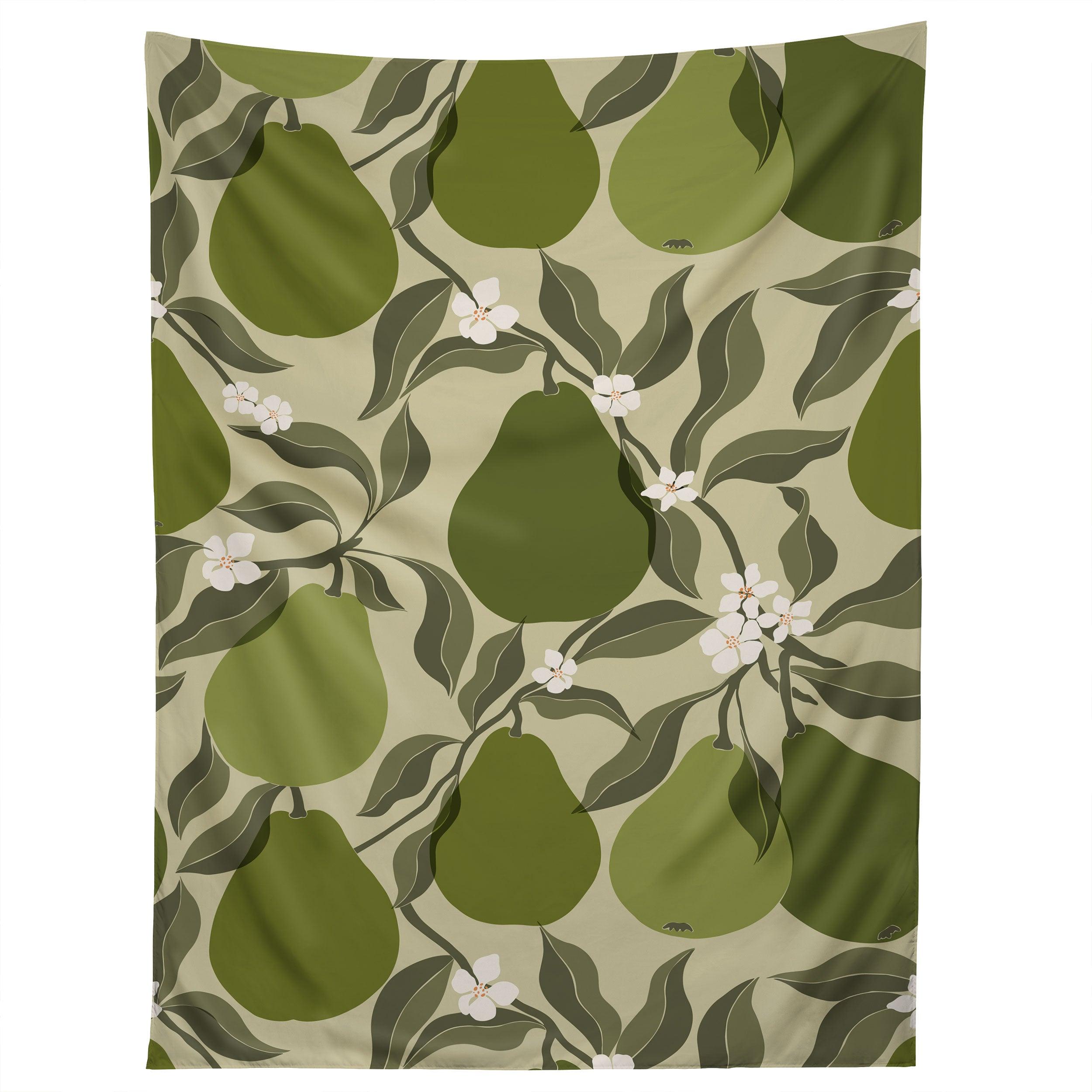 ABSTRACT PEARS tapestry 75x100