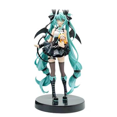 19CM New Anime Hatsune Miku Little Devil Raccoon Kawaii Action Figure PVC Doll Model Figure Toys Desktop Decoration Holiday Gift