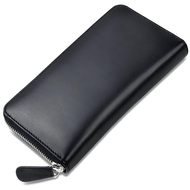 

[RATOM] [Top model] wallet men s long wallet genuine leather (100% natural sheep leather) (dark navy)