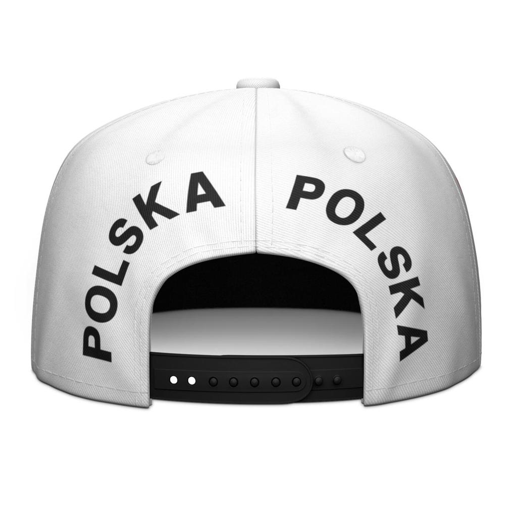 Polska Darmowy Niestandardowy Nadruk Nazwy Logo Zdjęcie Płaskie Rondo Czapka Flaga Narodowa Pl Republika Polska Polski Kraj College Hip-hop Czapka