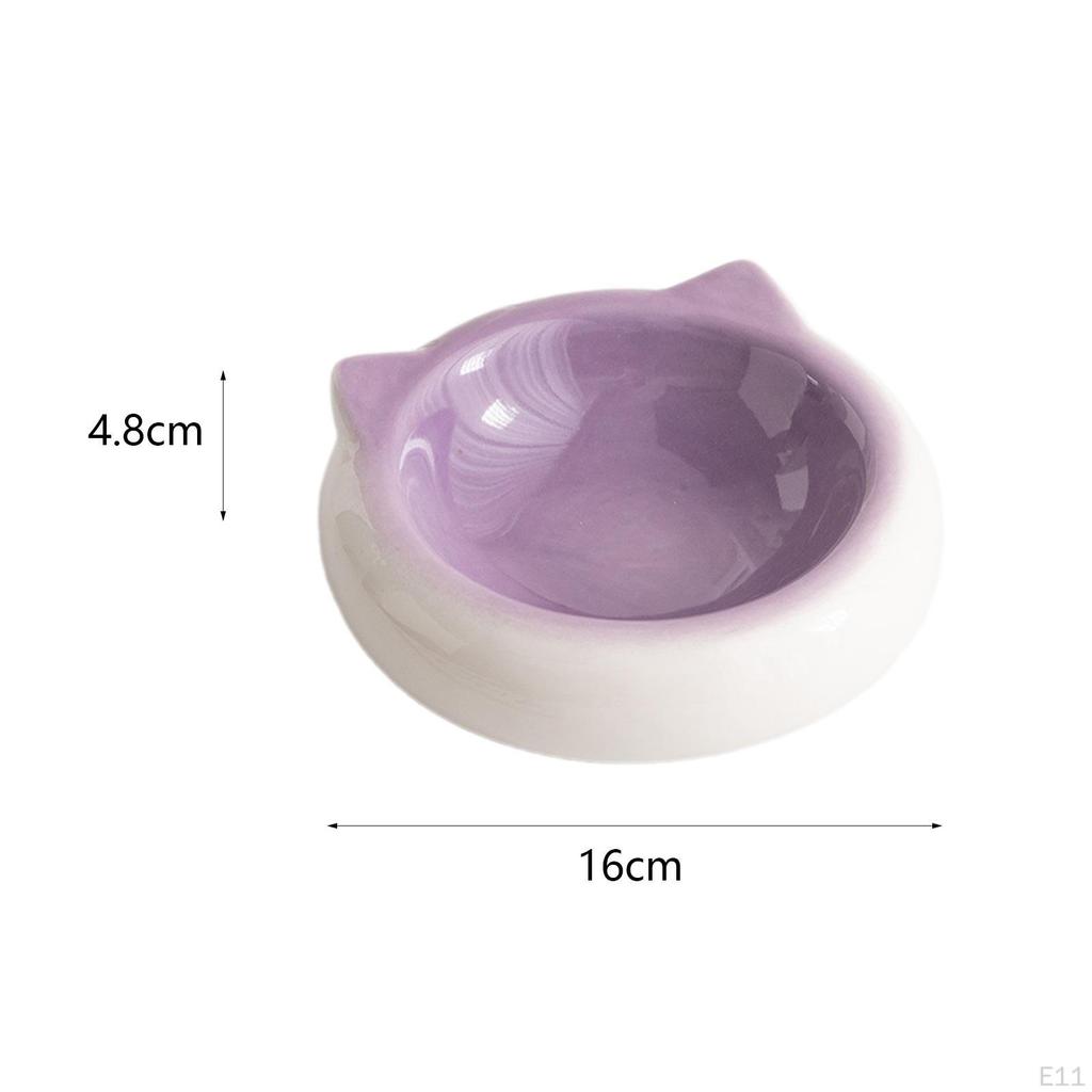 Dog Bowl Water Porcelain Pet for Puppy Supplies Food and Blue